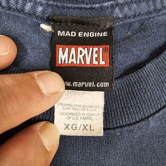 Vtg Captain America Tshirt Mens xl Mad Engine y2k Marvel mcu Comics Streetwear - Picture 3 of 7